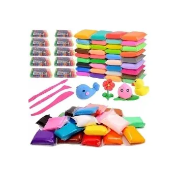 Modelovací hmota VELKÁ SADA PRO MODELOVÁNÍ PLASTELÍNA MAGIC PĚNOVÁ PLASTELÍNA SUPER CLAY 240