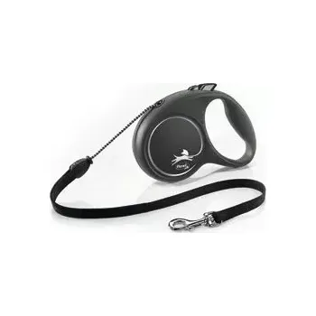 Vodítko pro psa Flexi Vodítko FLEXI Black Design M lanko 5m/20kg stříbrnáNEW