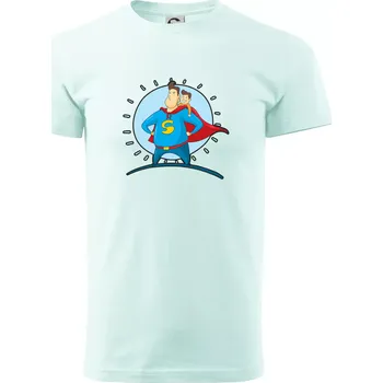 Táta superman - kluk - Klasické pánské triko vyšší gramáže - XS ( Frost )