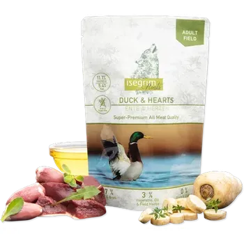 Krmivo pro psa Isegrim ISE Duck and hearts POUCH 410g