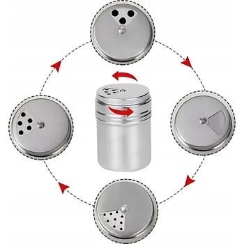 Dóza na potraviny Nádoba s sítkem ViO TSG-62 na kávu, skořici, moučkový cukr - sítko 100 ml