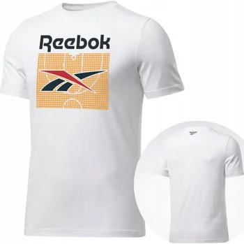 Pánské TRIČKO REEBOK bílé S POTISKEM FT7453 VEL. XS