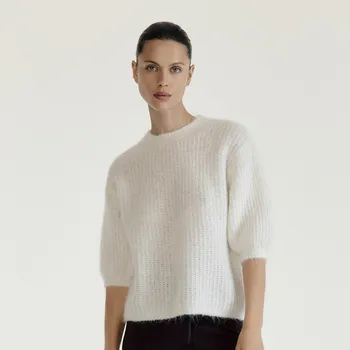 Dámský svetr Reserved - Svetr s příměsí vlny - krémová - 199HI-01X - 199HI-01X-S