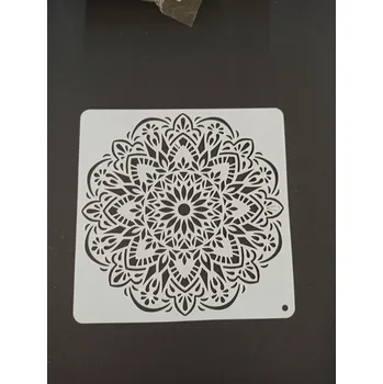 Šablona plastová pro kreativní tvoření - 15 x 15 - mandala č.23