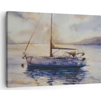 Obraz Obraz na plátně do obývacího pokoje ložnice 70x50 plachetnice foto obrazy na zeď