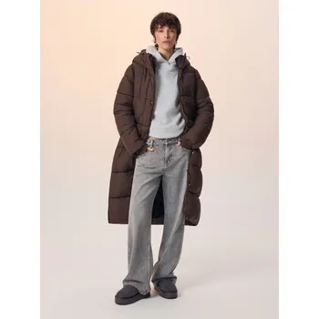 Dámský kabát Prošívaný kabát s kapucí - L - House - hnědý - 179EW-88X