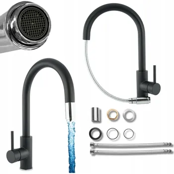 Vodovodní baterie Kuchyňská stojánková baterie Moderno Marcella černá