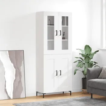 Příborník do zásuvky Skříň highboard bílá 69,5 x 34 x 180 cm kompozitní dřevo IM_3198337