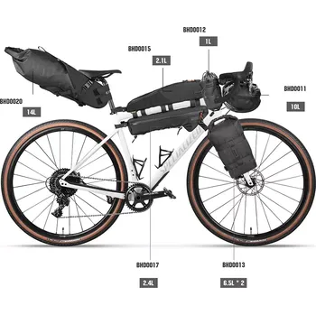 brašna na kolo Bikepackingová sada Rhinowalk Wilderness B - černá