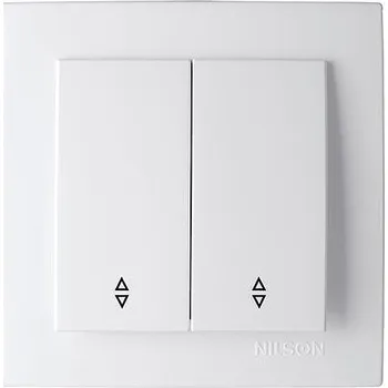 vypínač ELITE - Dvojitý sériový spínač č.5 - bílá (SEB5/0-B)