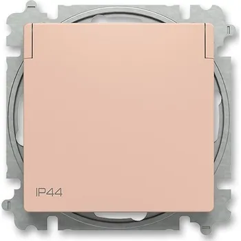 Elektrická zásuvka ABB 6619T-A06995 242 ZONI Zásuvka jednonásobná, s cl., s víčkem, IP44 pudrová (ABB 6619T-A06995 242)