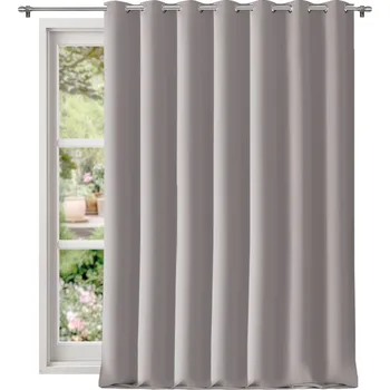 Obraz Závěs Šedý Matný Hladký Dekorace Okna do Obývacího pokoje 400x250P