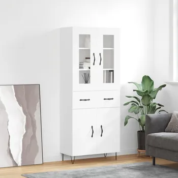 Příborník do zásuvky Skříň highboard bílá 69,5 x 34 x 180 cm kompozitní dřevo IM_3198561