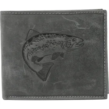 Peněženka Peterson Pánská kožená peněženka Charkack tmavě šedá One size