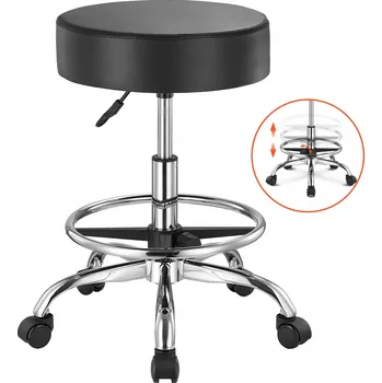 Stolička Otočná Stolička 55-71CM s Nastavitelnou Výškou, Sedlová Otočná Stolička