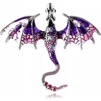 Brož KOVOVÁ PŘIPÍNKA RPG DND - DRAČÍ BROŽ AMETYST