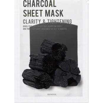 Pleťová maska Eunyul Charcoal čisticí pleťová maska v plátýnku