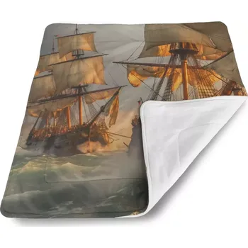 deka Sablio Deka pro miminko Plachetnice ve vlnách - 80x100 cm