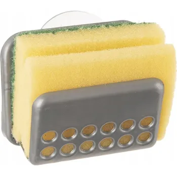 DRŽÁK ORGANIZÉRU NA HOUBIČKU DRÁTĚNKA DO KUCHYŇSKÉHO DŘEZU NA PŘÍSAVKY