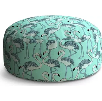 Taburet Sablio Taburet Circle Plameňáci: 38x48 cm