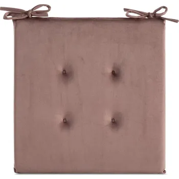 Obraz Polštář na židli 40X40X3 Gaja světle růžový samet s tkaničkami