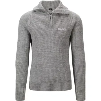 Pánský svetr Vlněný svetr Brynje Challenge s vysokým límcem Light Grey - L