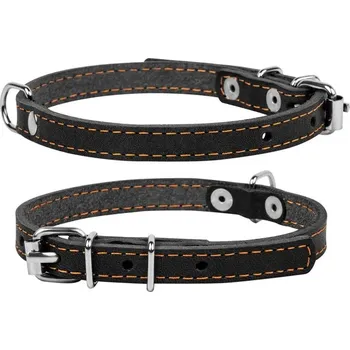 Obojek pro psa WAUDOG Kožený obojek černý