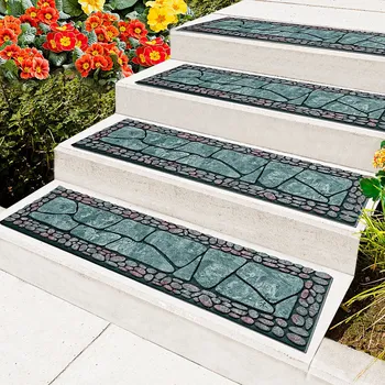 3Pagen 2 rohožky na schody Kameny šedá Průměr 160 cm