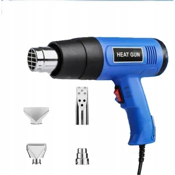 Horkovzdušná pistole ELEKTRICKÁ HORKOVZDUŠNÁ PISTOLE 2 RYCHLOSTI REGULACE TEPLOTY 300-600°C + 4 TRYSKY