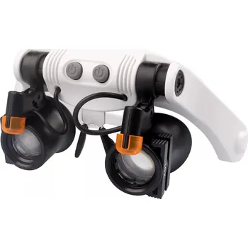 Zvětšovací brýle 3x - 25x brýlová lupa s osvětlením 2 LED diody