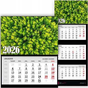 Obraz Kalendář 2026 trojdílný – krajiny, výhledy, příroda a klid MIX VZORŮ