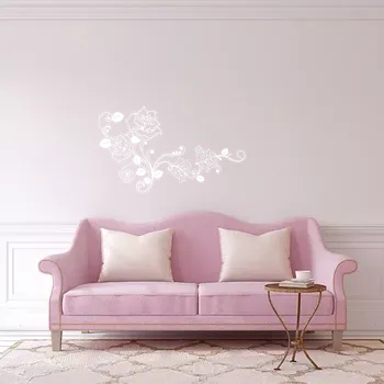 samolepka Sablio Samolepka na zeď: Ornament z růží - 60x54 cm