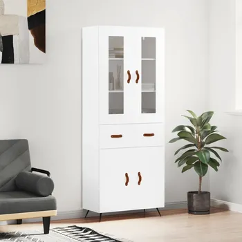 Organizace kuchyně Skříň highboard bílá 69,5 x 34 x 180 cm kompozitní dřevo IM_3198505