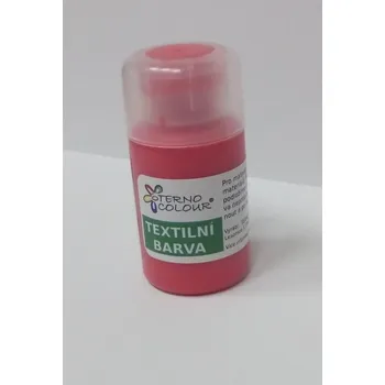 Speciální výtvarná barva Barva na textil 20 g - odstín č.15 - světle červená