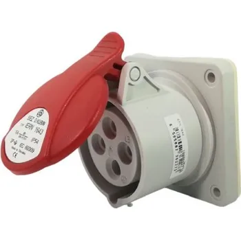 Elektrická zásuvka Průmyslová zásuvka vestavná IERN 1643 400V, IP54, 16A, 4-pól (SEZ IERN 1643)