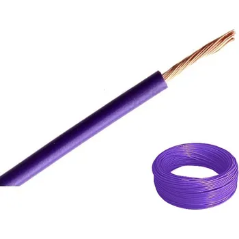 elektrický kabel Vodič H05V-K 1 fialová (CYA 1) balení 100 m
