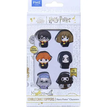 Jedlá dekorace na dort PME HARRY POTTER 12 ks - jedlé oplatkové toppery na muffiny s erby kolejí