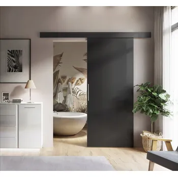 Interiérové dveře Posuvné dveře RICO hladké černé 76 cm