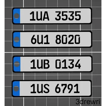 3DTiskRewri SPZ klíčenka