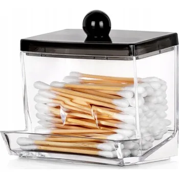Zásobník na papírové ručníky ORGANIZÉR DO KOUPELNY S VÍKEM NA KOSMETICKÉ TAMPONKY, AKRYLOVÝ