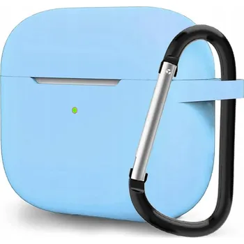 Pouzdro na mobilní telefon NEWTOP Pouzdro pro AirPods 3 (2021) - Ochranný TPU Kryt s Klíčenkou, Modré