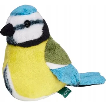 plyšák PLYŠÁK PTAČÍ MAZLÍČEK SÝKORKA MODŘINKA BAREVNÁ 13 CM