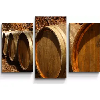 Obraz Sablio Obraz - 3-dílný Sudy - 75x50 cm