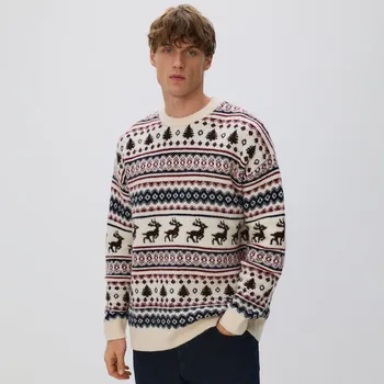Pánský svetr Reserved - Svetr s vánočním motivem - vícebarevná - 167HI-MLC - 167HI-MLC-M