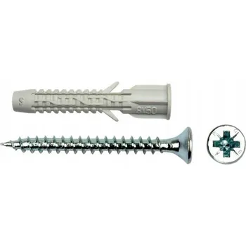 Vrták 100 KS UNIVERZÁLNÍ NYLONOVÁ HMOŽDINKA TYP UP 6*35/4*45MM