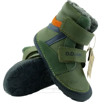 Dívčí zimní obuv Dětské zimní barefoot boty D.D.Step W073-52306A Emerald - vel. 26