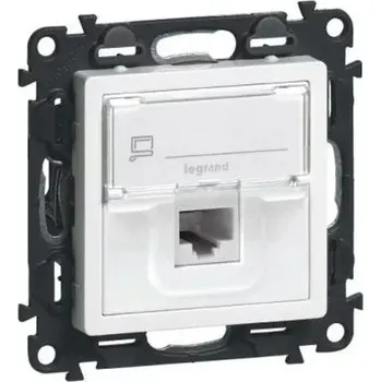 vypínač LEGRAND 86C5UB1 Niloé STEP Datová zásuvka 1xRJ45 C5E UTP s popisovým polem bílá (LEGRAND 86C5UB1)