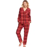 Pyžamo Moraj PDD6600-002 dlouhé/r S-XL pruhované červená XL