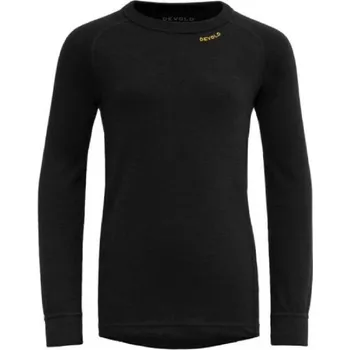 Dětské termoprádlo Dětské termo triko Devold DUO ACTIVE MERINO SHIRT JR 10 Černá