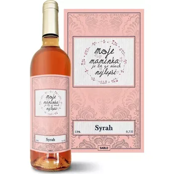 Víno Sablio Růžové víno Moje maminka je ta ze všech nejlepší: 0,75 l